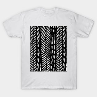 Abstract herringbone pattern - black and white T-Shirt